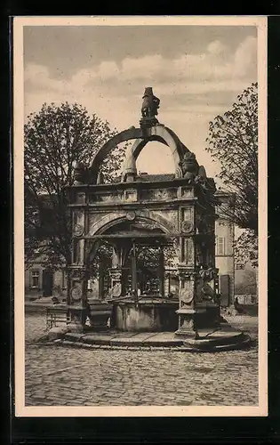 AK Hammelburg, Marmorbrunnen aus dem 16. Jahrhundert