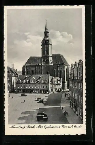 AK Naumburg-Saale, Marktplatz und Wenzelskirche