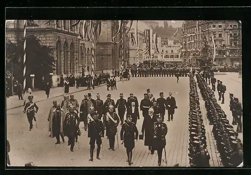 AK Zürich, Besuch des Kaisers 1912, Strassenparade