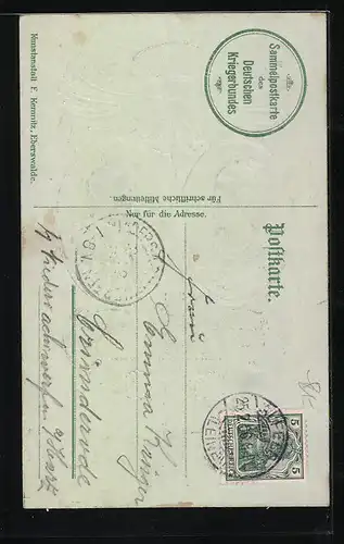Präge-AK Silberhochzeit des Kaiserpaares 1906, Portraits in Silber, Adler