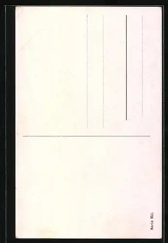 AK Röhrender Hirsch und Hirschkuhe an einer Steilküste