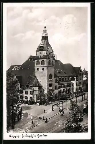 AK Leipzig, Blick auf den Zoologischen Garten