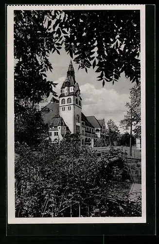 AK Leipzig, Zoologischer Garten, Hauptgebäude und Kongresshalle