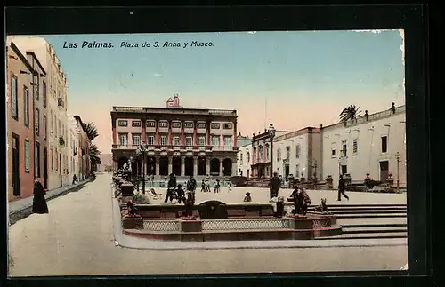 AK Las Palmas, Plaza de S. Anna y Museo