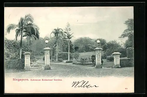 AK Singapur, Eingang zum Botanischen Garten