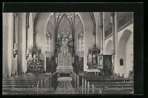 AK Dernbach, Inneres der Hauskapelle Herz-Jesu im Krankenhaus