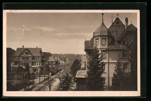 AK Königsfeld, Friedrichstrasse aus der Vogelschau