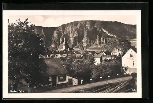 AK Rotenfels, Ortsansicht aus der Vogelschau