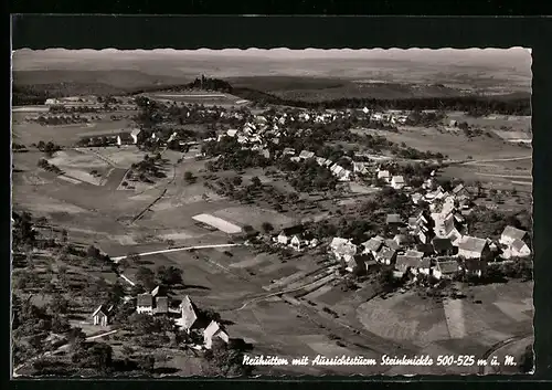 AK Neuhütten, Totalansicht mit Aussichtsturm Steinknickle vom Flugzeug aus