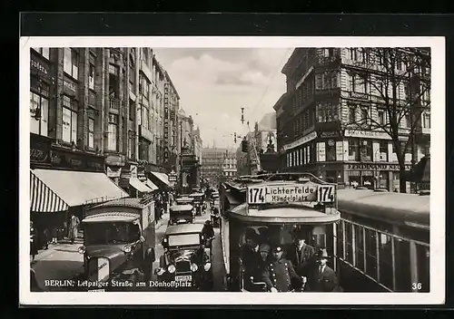 AK Berlin, Leipziger Strasse am Dönhoffplatz