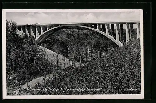 AK Jena-Gera, Teufelstalbrücke im Zuge der Reichsautobahn