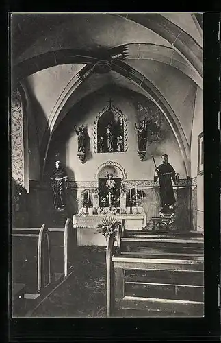 AK Alf, Inneres der Kapelle der Ruine Marienburg