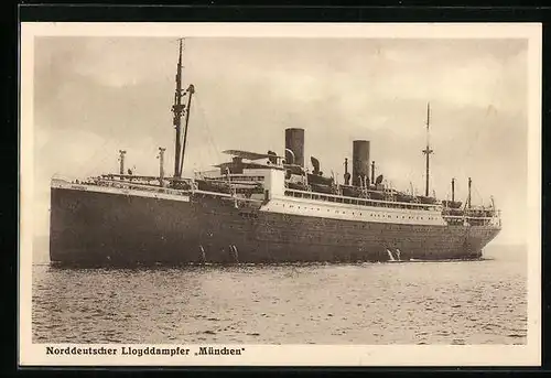 AK Passagierschiff München, Norddeutscher Llyod