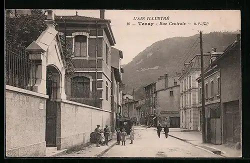 AK Tenay, Rue Centrale, Strassenpartie