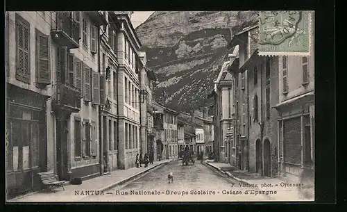 AK Nantua, Rue Nationale, Groupe Scolaire, Caisse d`Epargne