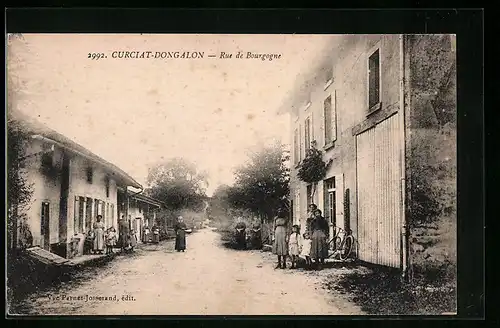 AK Curciat-Dongalon, Rue de Bourgogne, Strassenpartie