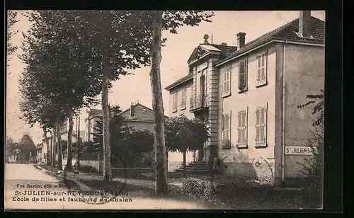 AK St-Julien-sur-Reyssouze, Ecole de filles et faubourg de Chalon