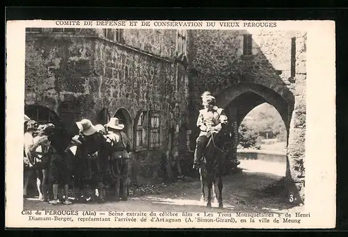 AK Pérouges, Comité de Défense et de Conservation du Vieux Pérouges, Scène extraite du film Les Trois Mousquetaires