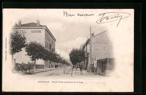 AK Oyonnax, Hôtel Varin et Avenue de la Gare
