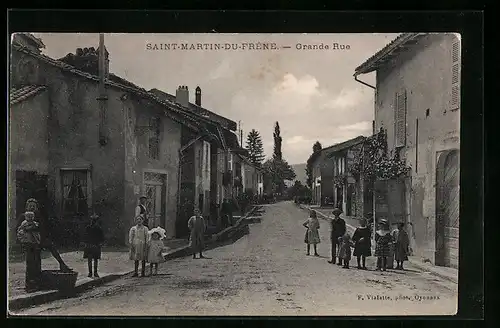 AK Saint-Martin-du-Frène, Grande Rue, Strassenpartie