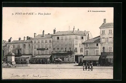 AK Pont-de-Vaux, Place Joubert, Cafe des Negoci, Cafe Parisien