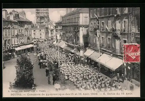 AK Bourg, Concours de gymnastique des 15 et 16 Août 1909