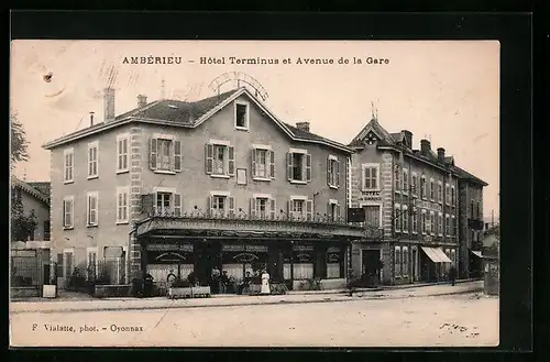 AK Ambérieu, Hotel Terminus et Avenue de la Gare
