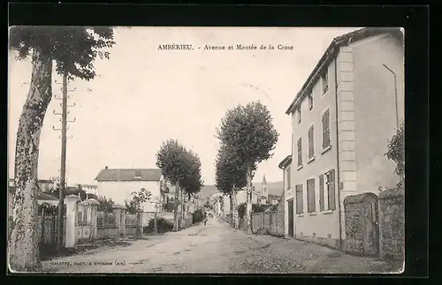 AK Ambérieu, Avenue et Montée de la Crose