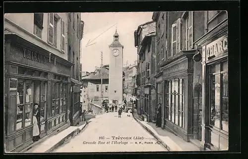 AK Trévoux, Grande Rue et l`Horloge