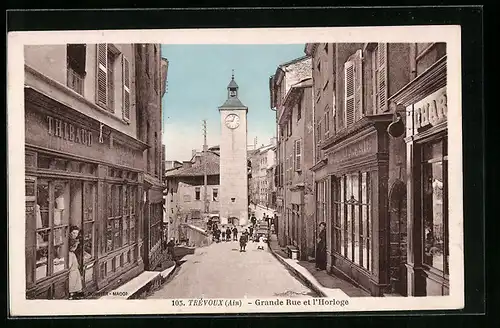 AK Trévoux, Grande Rue et l`Horloge