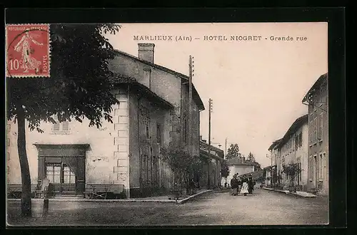 AK Marlieux, Hotel Niogret et Grande Rue