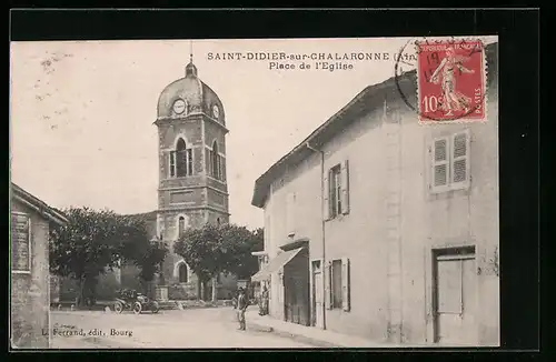 AK Saint-Didier-sur-Chalaronne, Place de l`Eglise