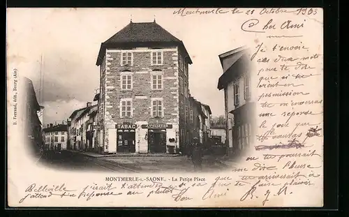 AK Montmerle-sur-Saone, La Petite Place