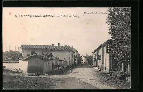 AK St-Etienne-sur-Chalaronne, Entrée du Bourg