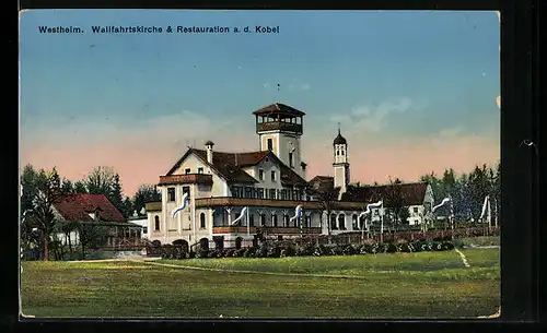 AK Westheim, Wallfahrtskirche & Restaurant a. d. Kobel