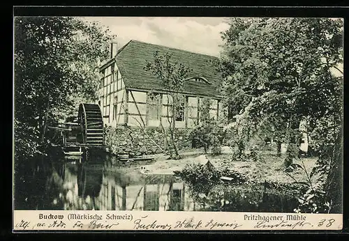 AK Buckow /Märkische Schweiz, Pritzhagner Mühle