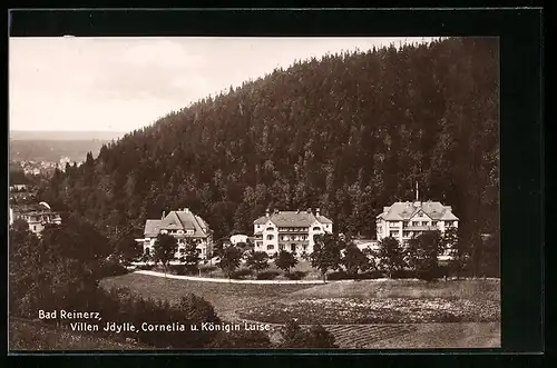 AK Bad Reinerz, Villen Idylle, Cornelia u. Königin Luise