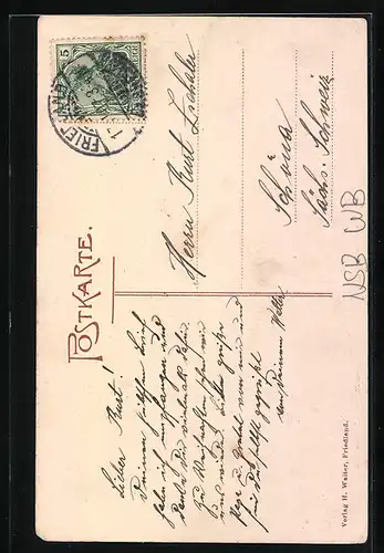 AK Friedland, Blick auf die Kirchen