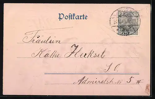 AK Jahreszahl mit Stern, Neujahrsgruss 1901