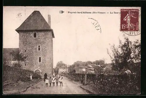 AK Peyrat-le-Château, Strassenpartie mit Gebäudeansicht