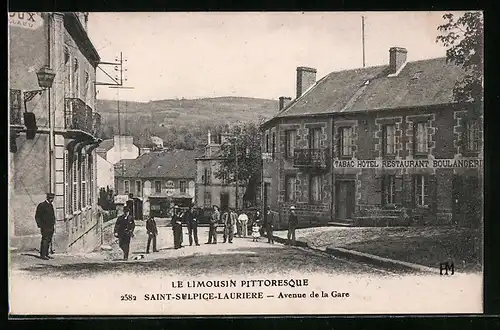 AK Saint-Sulpice-Lauriere, Avenue de la Gare