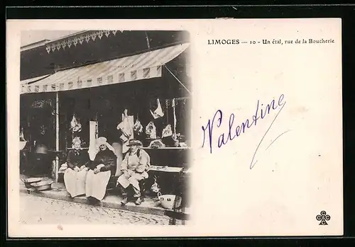 AK Limoges, Un étal, rue de la Boucherie