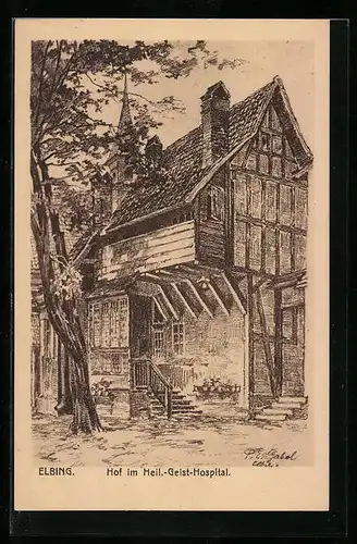 AK Elbing, Hof im Heiligen-Geist-Hospital