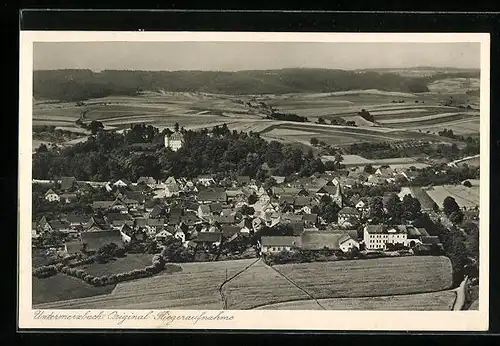 AK Untermerzbach, Fliegeraufnahme des Ortes