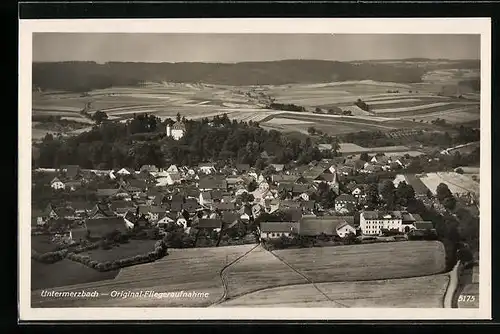 AK Untermerzbach, Fliegeraufnahme des Ortes