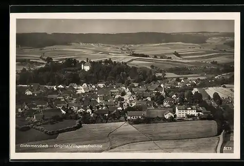 AK Untermerzbach, Fliegeraufnahme des Ortes