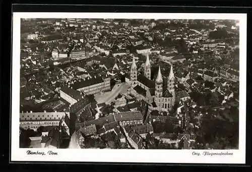 AK Bamberg, Fliegeraufnahme mit dem Dom