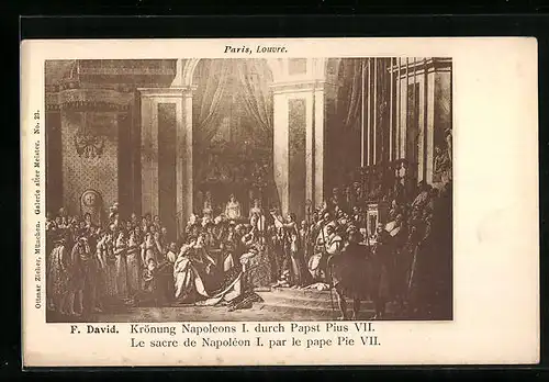 AK Napoleon, Krönung Napoleon I. durch Papst Pius VII