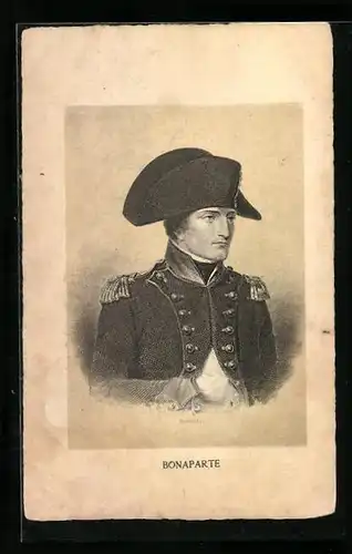 AK Napoleon mit der Hand in der Uniform