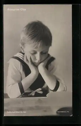 AK Kronprins Olav im Matrosenanzug